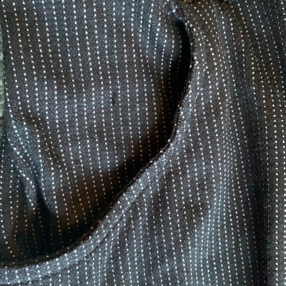 Banana Republic Knit Wrap Dress - Navy Pinstripe - Picture 4 of 5